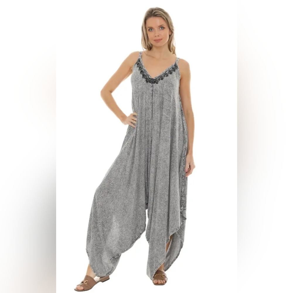 Gray Women's Harem Jumpsuit